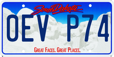 SD license plate 0EVP74