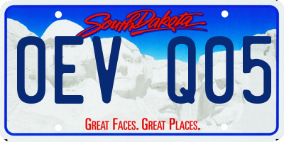 SD license plate 0EVQ05