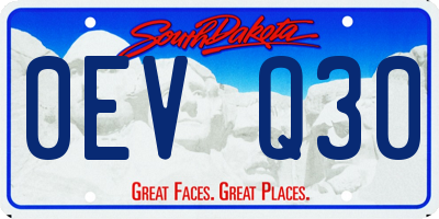 SD license plate 0EVQ30