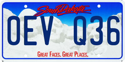 SD license plate 0EVQ36