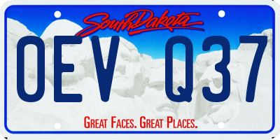 SD license plate 0EVQ37