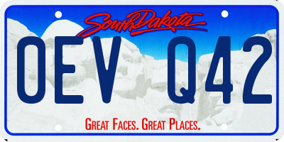 SD license plate 0EVQ42
