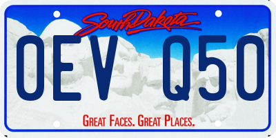 SD license plate 0EVQ50
