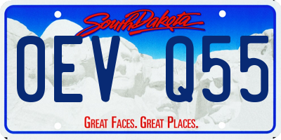 SD license plate 0EVQ55