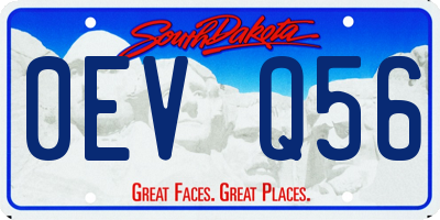SD license plate 0EVQ56