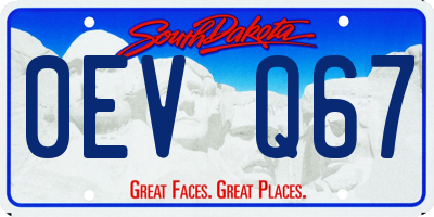 SD license plate 0EVQ67