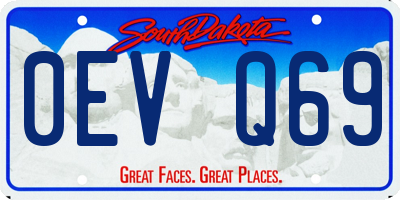 SD license plate 0EVQ69