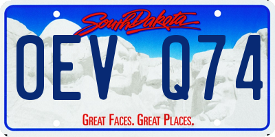 SD license plate 0EVQ74