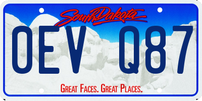 SD license plate 0EVQ87