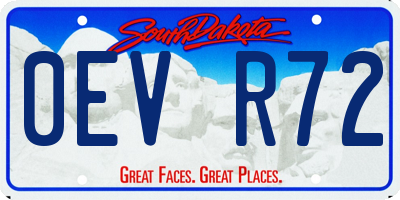 SD license plate 0EVR72