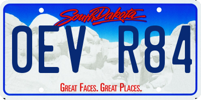 SD license plate 0EVR84