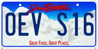 SD license plate 0EVS16