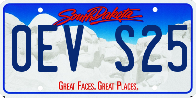 SD license plate 0EVS25