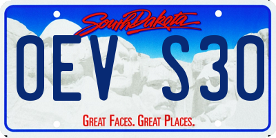 SD license plate 0EVS30