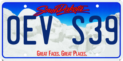 SD license plate 0EVS39