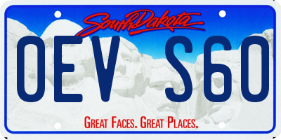 SD license plate 0EVS60