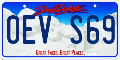 SD license plate 0EVS69