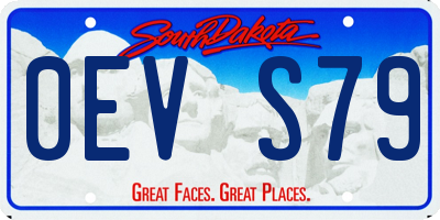 SD license plate 0EVS79
