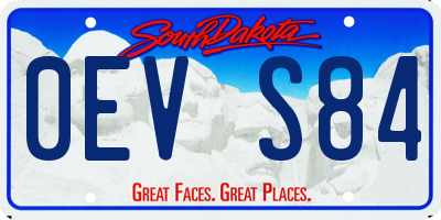 SD license plate 0EVS84