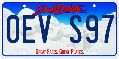 SD license plate 0EVS97