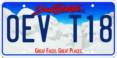 SD license plate 0EVT18