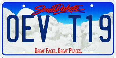 SD license plate 0EVT19
