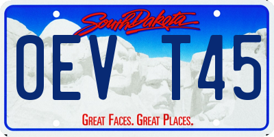 SD license plate 0EVT45