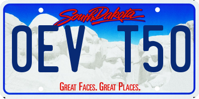 SD license plate 0EVT50