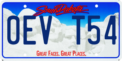 SD license plate 0EVT54