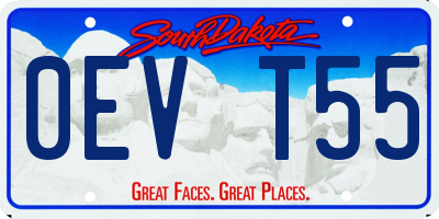 SD license plate 0EVT55