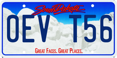 SD license plate 0EVT56