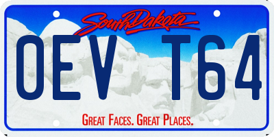 SD license plate 0EVT64