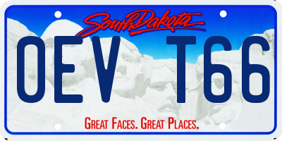 SD license plate 0EVT66