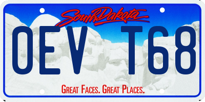 SD license plate 0EVT68
