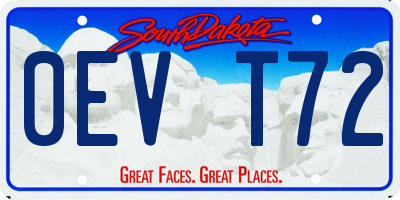 SD license plate 0EVT72