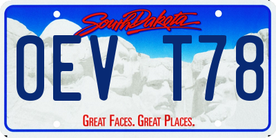 SD license plate 0EVT78