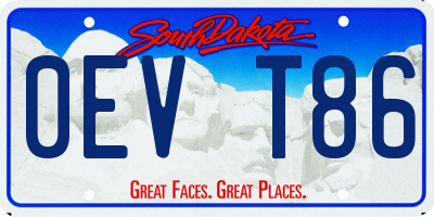 SD license plate 0EVT86