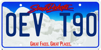 SD license plate 0EVT90