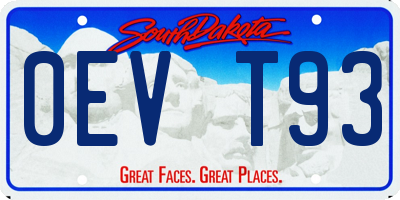 SD license plate 0EVT93