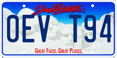 SD license plate 0EVT94