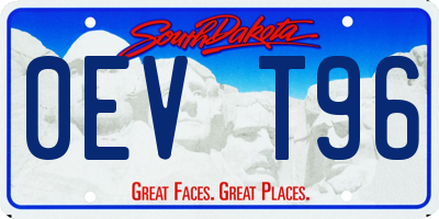 SD license plate 0EVT96