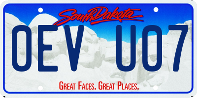 SD license plate 0EVU07