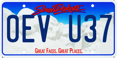 SD license plate 0EVU37