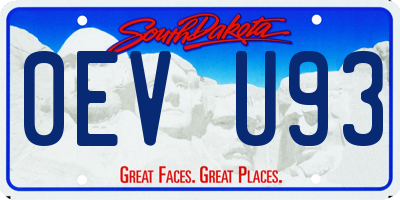 SD license plate 0EVU93