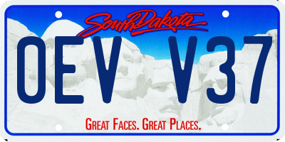 SD license plate 0EVV37