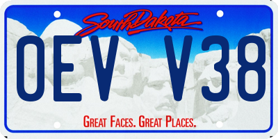 SD license plate 0EVV38
