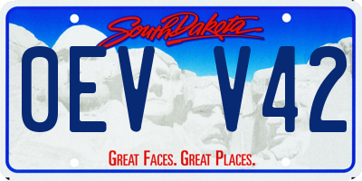 SD license plate 0EVV42