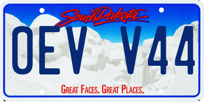 SD license plate 0EVV44