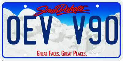 SD license plate 0EVV90