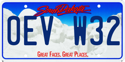 SD license plate 0EVW32